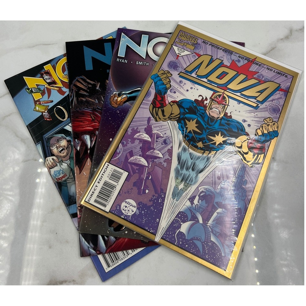 Marvel Comics Nova Lot of 4 #1 1994 Gold Foil Nova 2015 #1 #2 #3 Ryan Smith